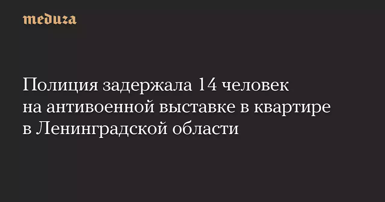 Полиция задержала 14 человек на антивоенной выставке в квартире в Ленинградской области — Meduza