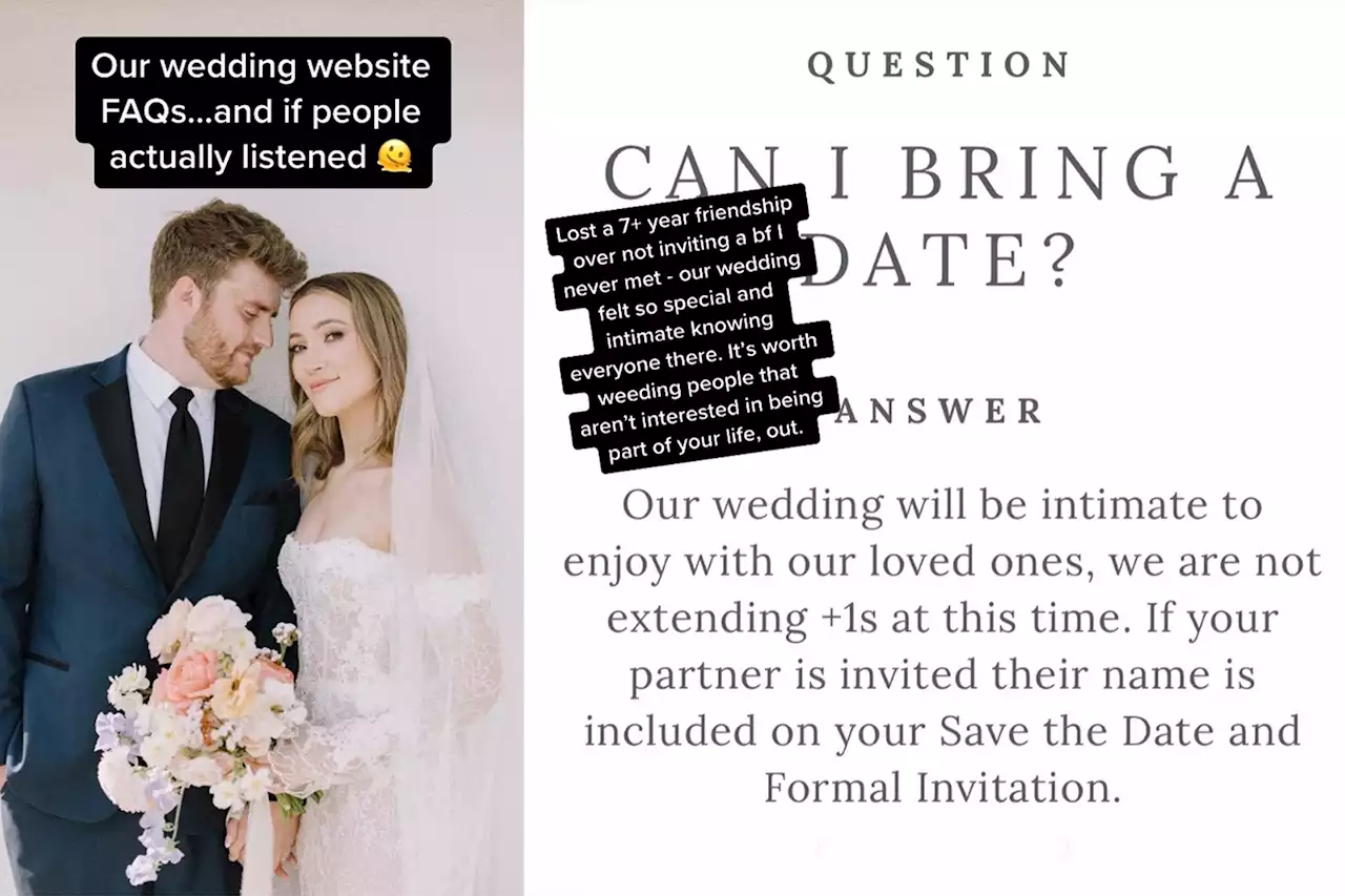 I’m a bride who lost a best friend over my ‘no plus-ones’ rule — people say I’m insane