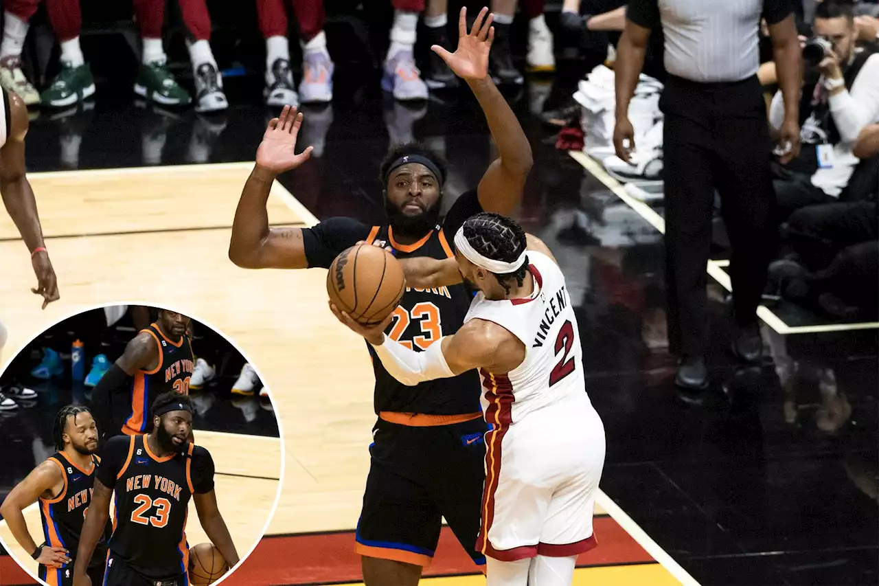 Knicks’ Mitchell Robinson has to ‘figure it out’ as awful series vs. Heat continues