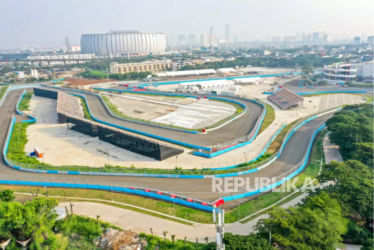 Foto Udara Terkini Kondisi Lintasan Balap Formula E Jakarta |Republika Online