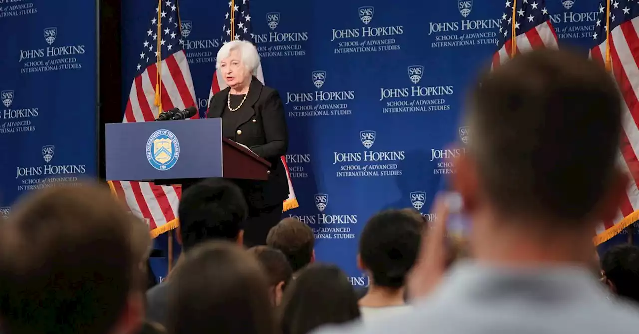 Yellen says pressures remain on some U.S. regional bank stocks but system sound