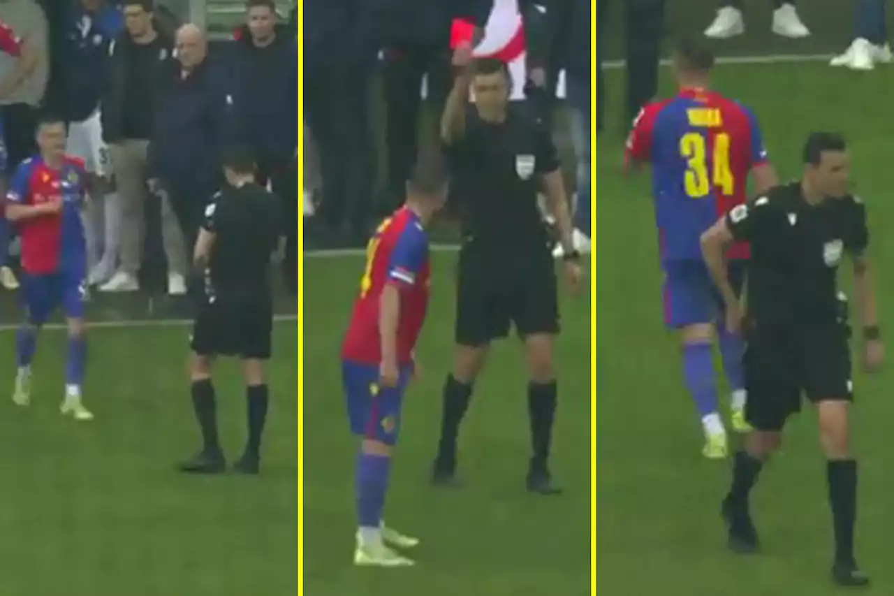 Arsenal star's brother gets bizarre red card for Basel as fans hail referee