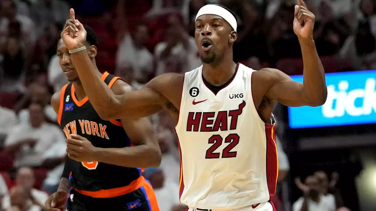 NBA playoffs: No. 8 seed Heat a win away from conference finals after Jimmy Butler powers another win over Knicks