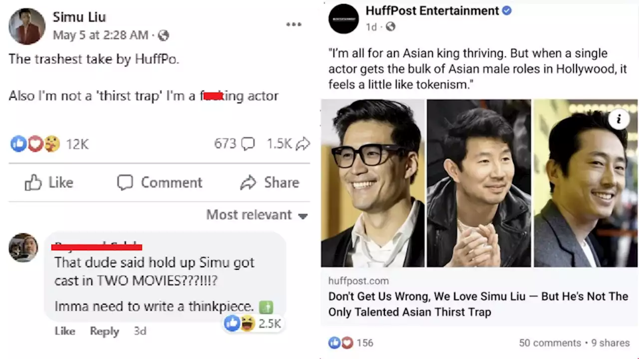 Simu Liu calls out HuffPost for suggesting 'tokenism' landed him 'Ken' role in 'Barbie'