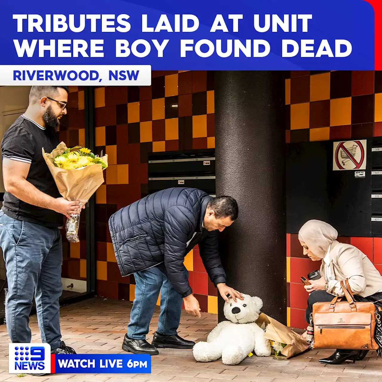 Flowers laid after toddler found dead at Sydney apartment