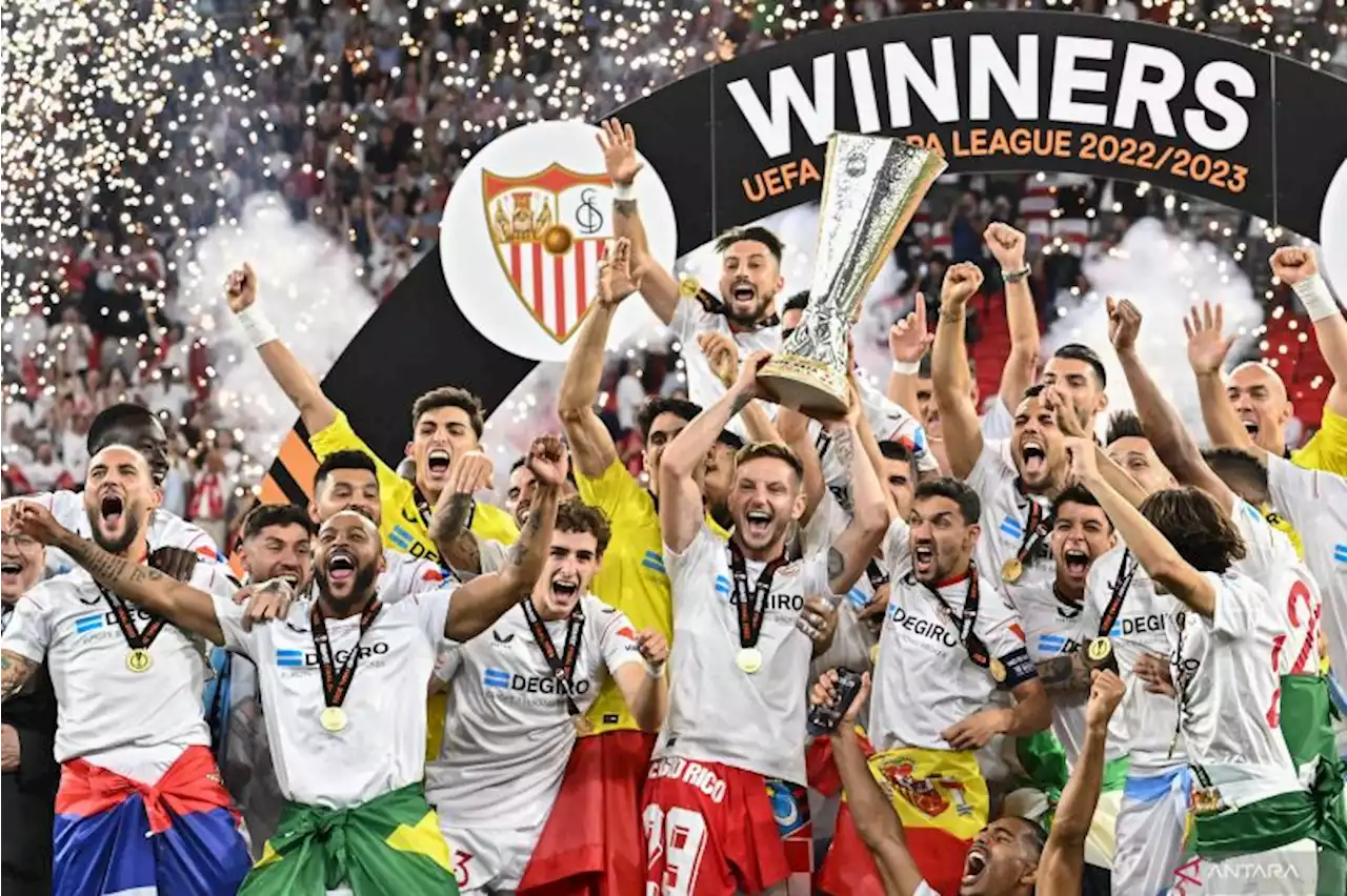 Menang adu penalti lawan AS Roma, Sevilla juara Liga Europa 2022/23