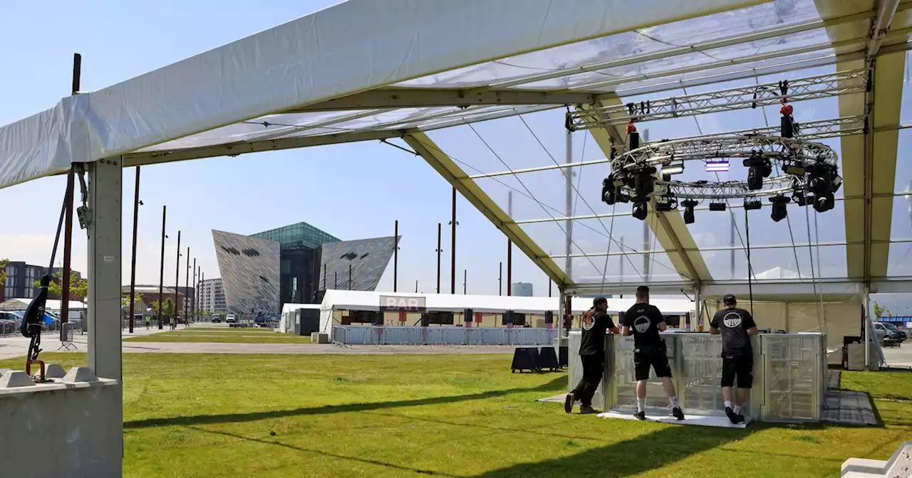 In pictures: Work well underway at Titanic ahead of dance music festival AVA