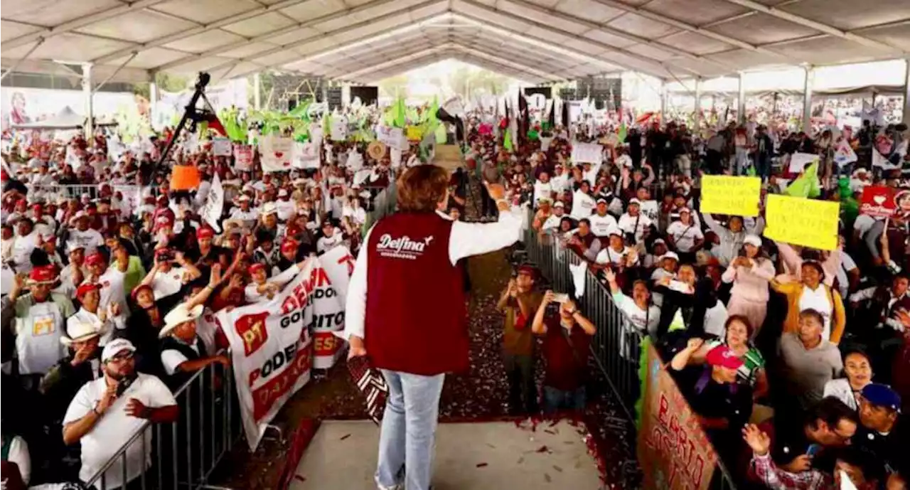 Es importante arrasar, para un triunfo contundente: Delfina Gómez en cierre de campaña