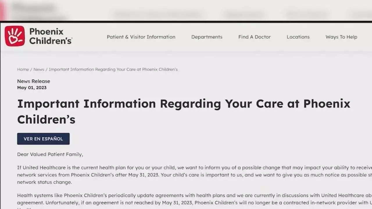 Phoenix Children's Hospital, UnitedHealthcare reach multi-year deal