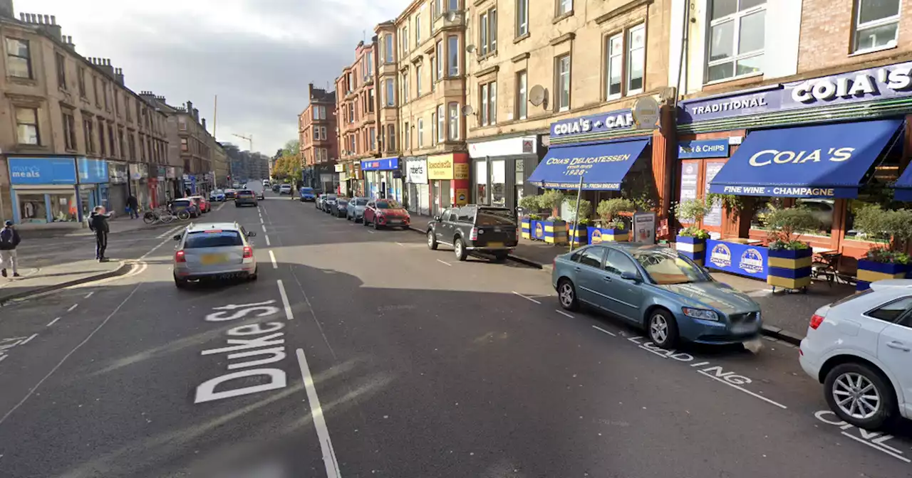 Glasgow police race to Duke Street after crash involving e-scooter and car