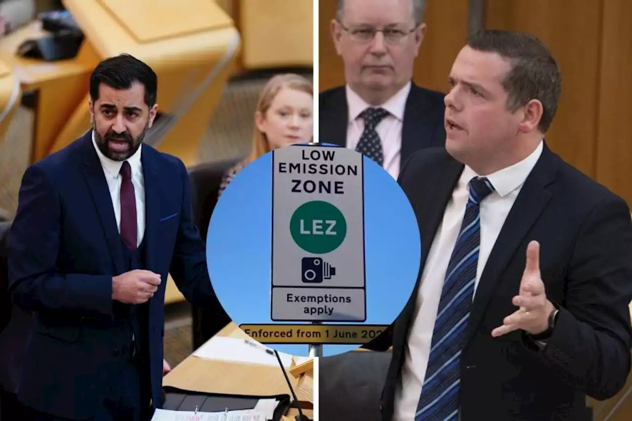 Humza Yousaf and Douglas Ross angry clash over Glasgow LEZ in force today