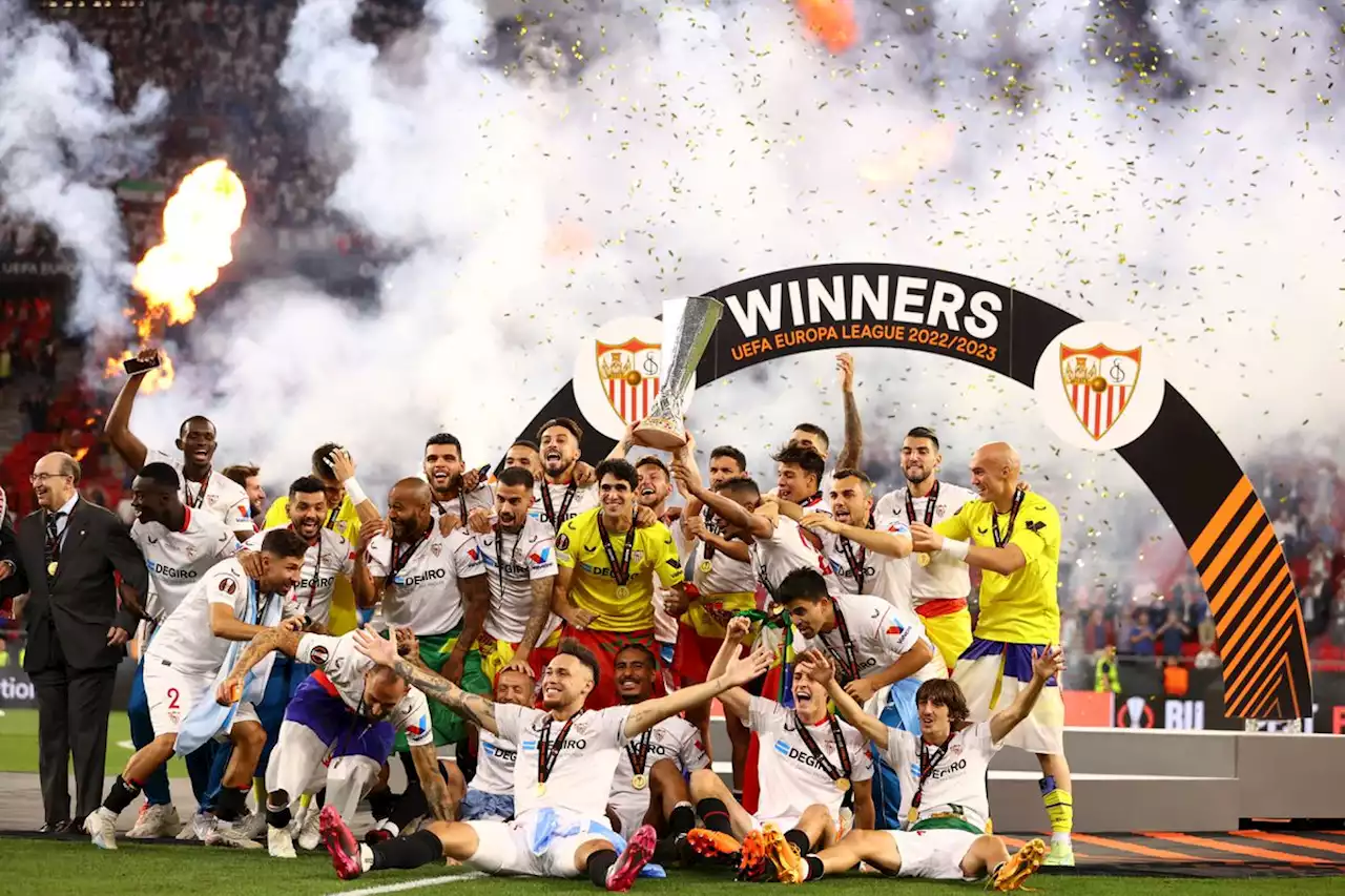 Sevilla wins Europa League again at Mourinho’s expense as Montiel clinches another penalty shootout