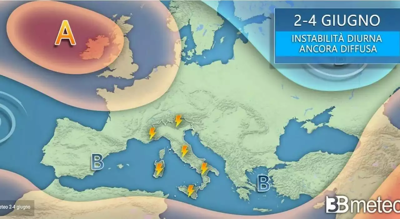 Meteo 2 giugno, piogge, temporali e grandine: ecco dove (e quando) il tempo migliorerà