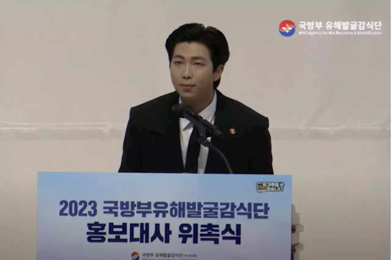 BTS’ RM now public relations ambassador for South Korea’s ministry of national defense