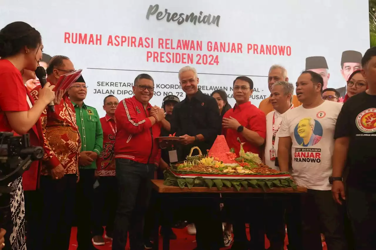 Ganjar Didampingi Elite Parpol Pendukung, Resmikan Rumah Aspirasi Relawan