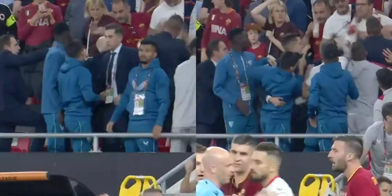 Europa League: ‘Tecatito’ Corona recibe agresión de aficionados en la final entre Sevilla y Roma (VIDEO)