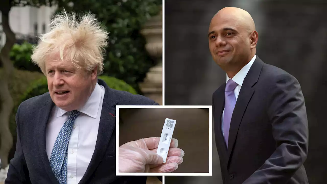 Boris Johnson had 'almighty row' with Sajid Javid over free Covid testing as ex-PM declared himself 'bored' of virus