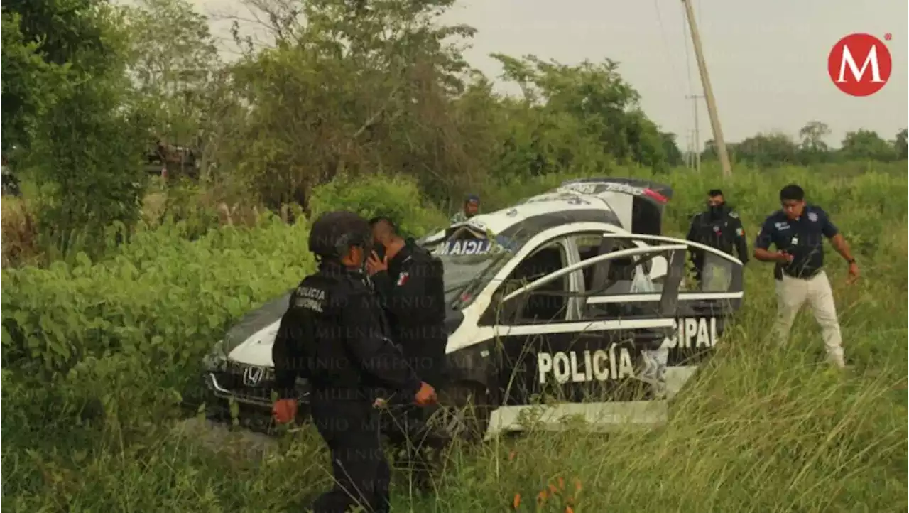 Policías sufren volcadura en carretera del norte de Veracruz