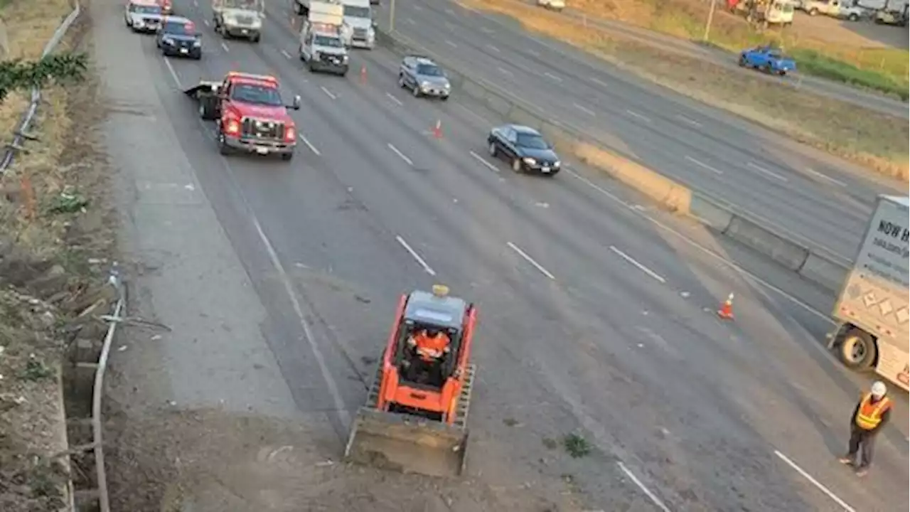 All lanes reopen after semi-truck hits I-5 overpass, falls over in Lakewood