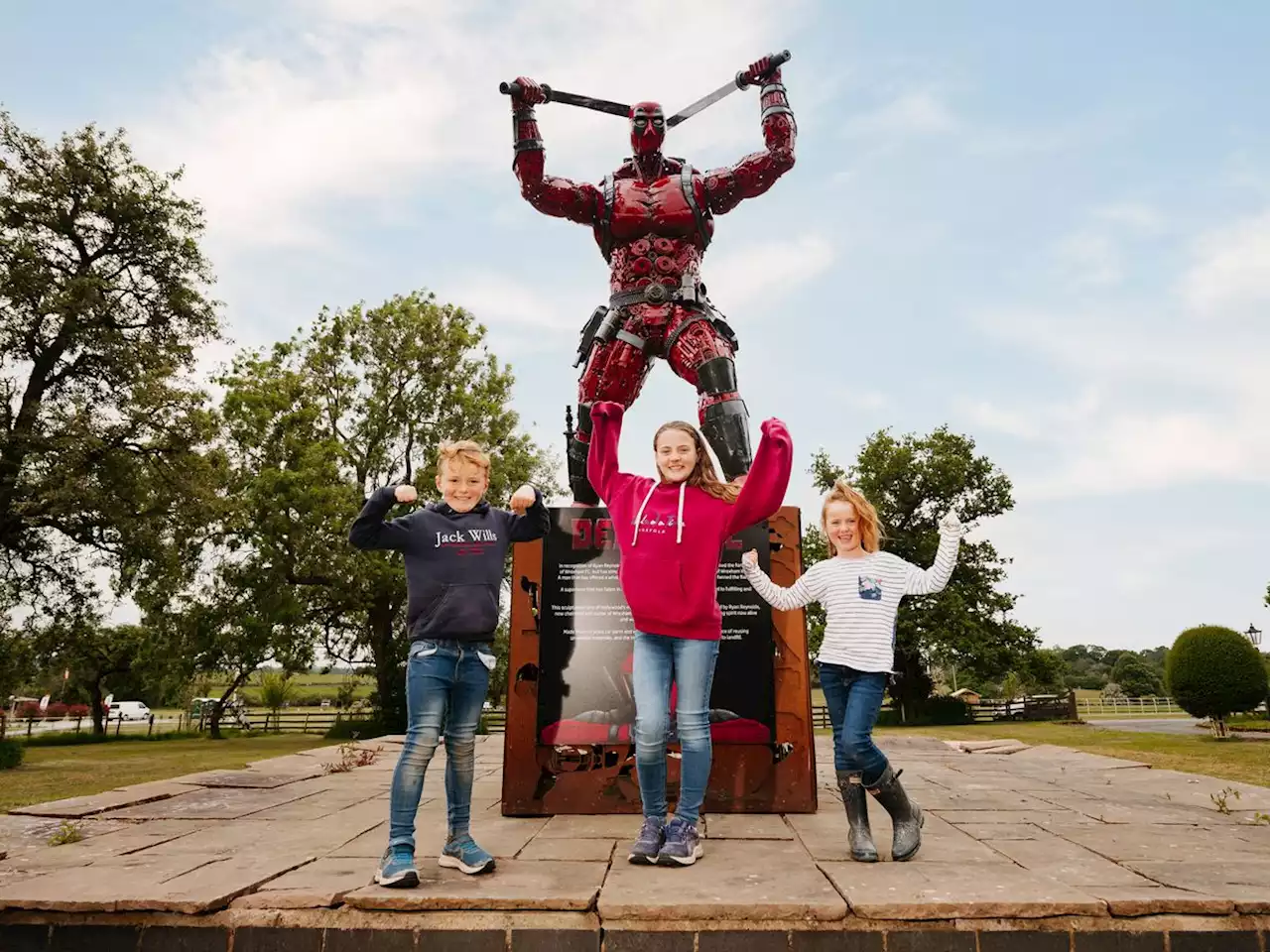 New Deadpool sculpture is tribute to Wrexham's real-life superhero Ryan Reynolds