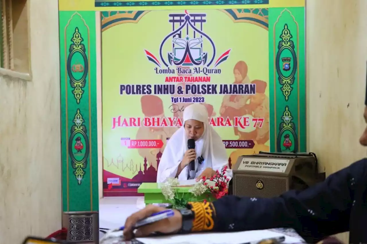 Ketika Para Tahanan di Polres Indragiri Hulu Berlomba Membaca Ayat-ayat Suci Al-Qur'an