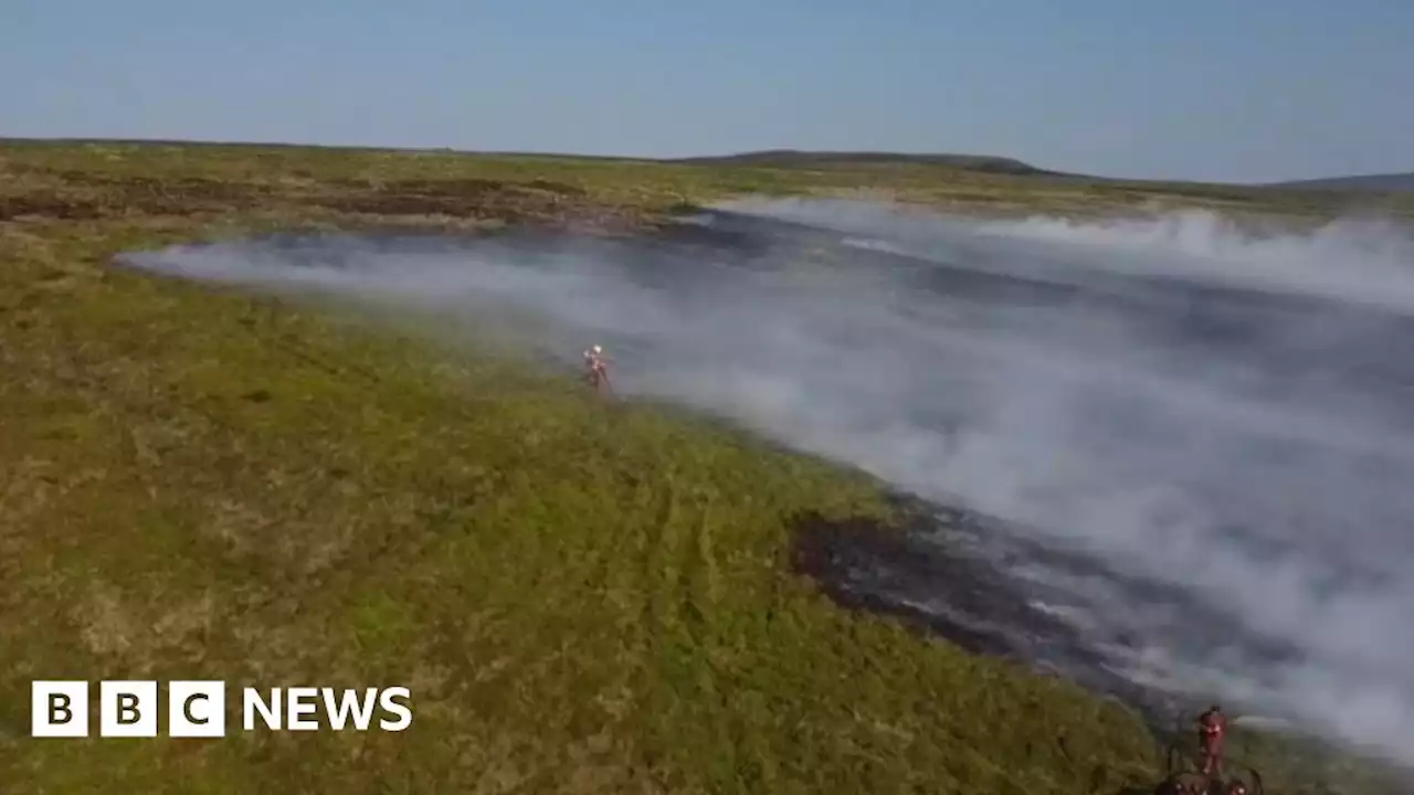 Marsden Moor fire: Public urged to stay away from scene