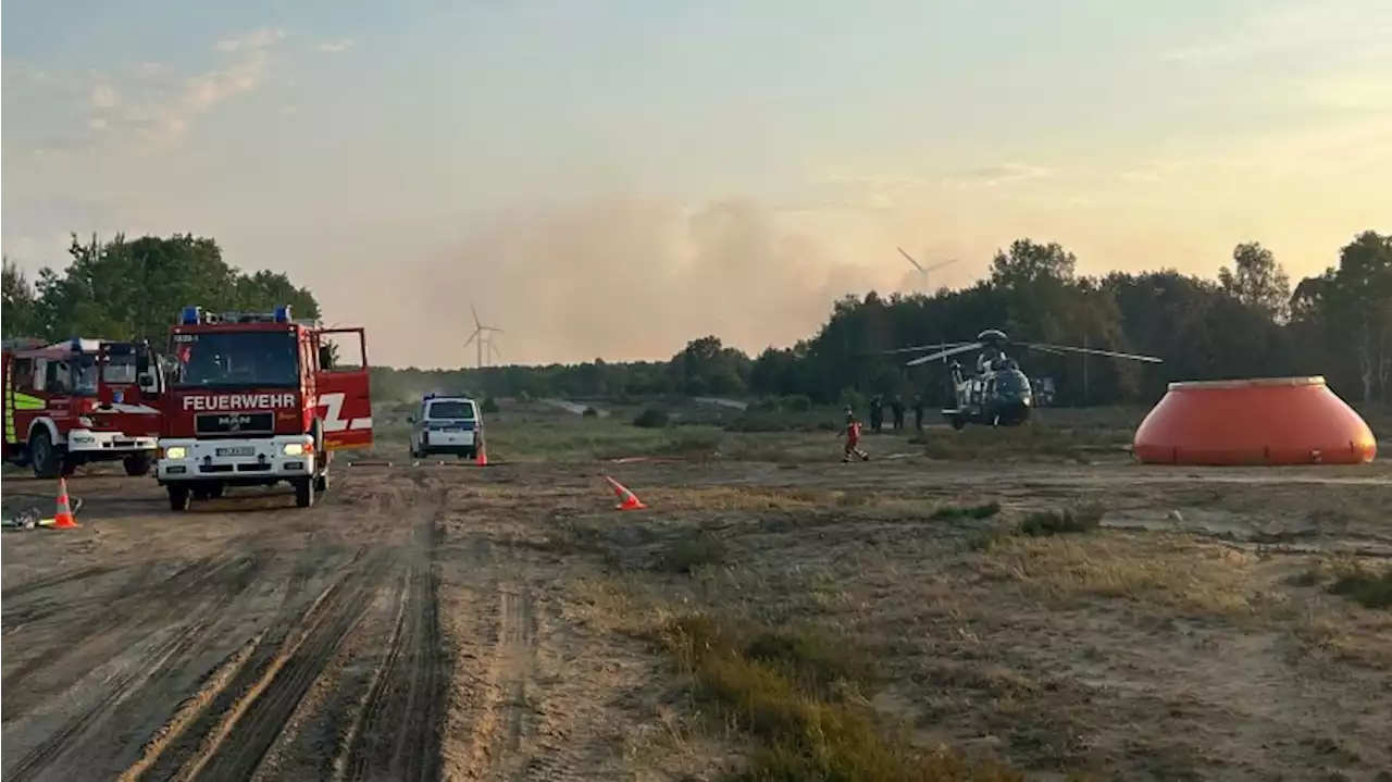 Feuer bei Jüterbog: Lage „dramatisiert“, Großschadenslage