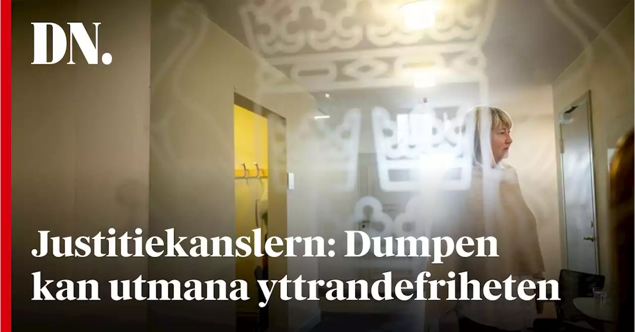 Justitiekanslern: Dumpen kan utmana yttrandefriheten