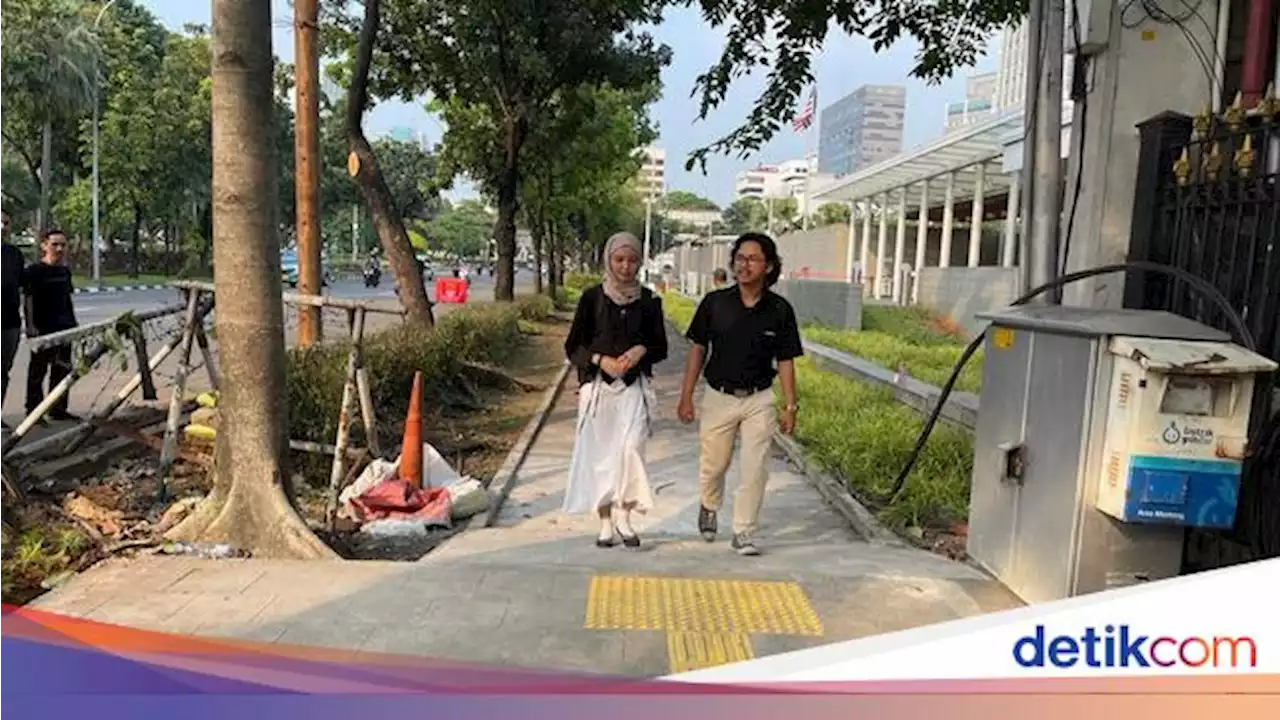 Trotoar Depan Kedubes AS Jakarta Dibuka, Merdeka Pejalan Kaki!