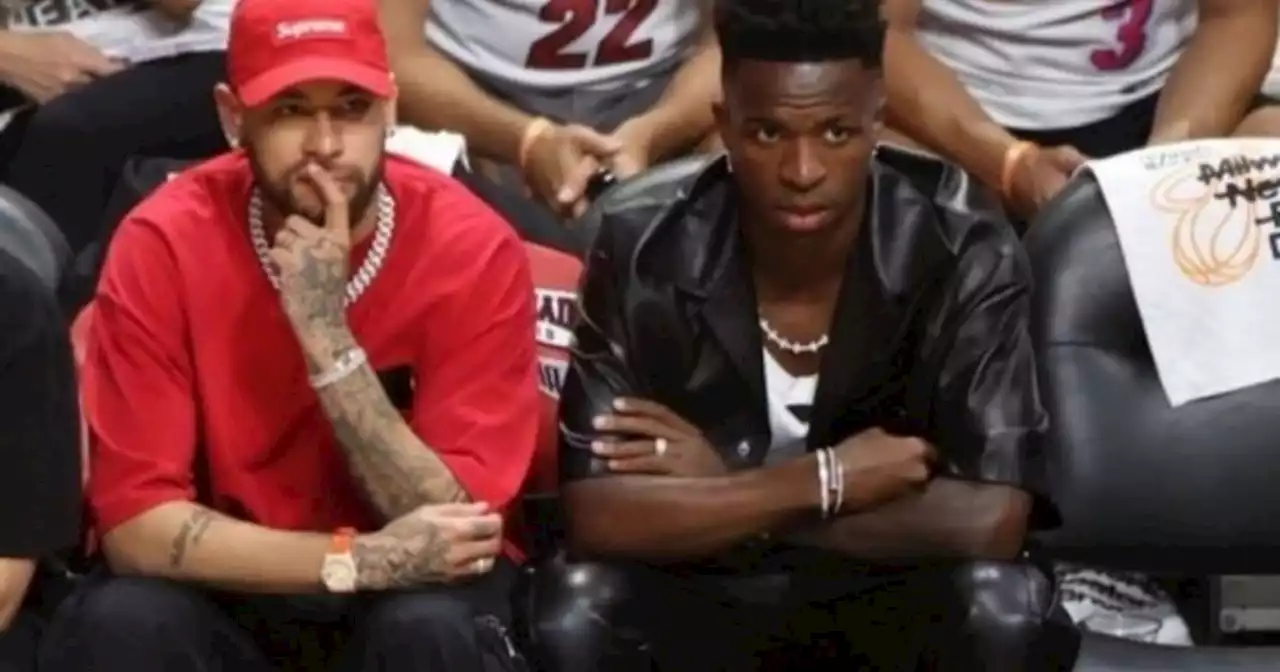 Neymar y Vinicius en Miami: fueron a ver la final de la NBA