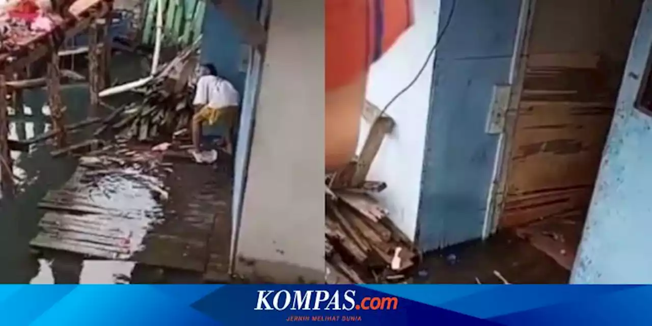 2 Rumah di Lampung Tenggelam ke Laut usai Hujan Deras Melanda Pesisir