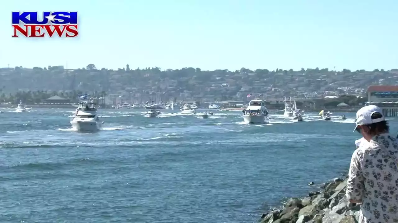 Hundreds of boats participate in third Trump Boat Parade on San Diego Bay -