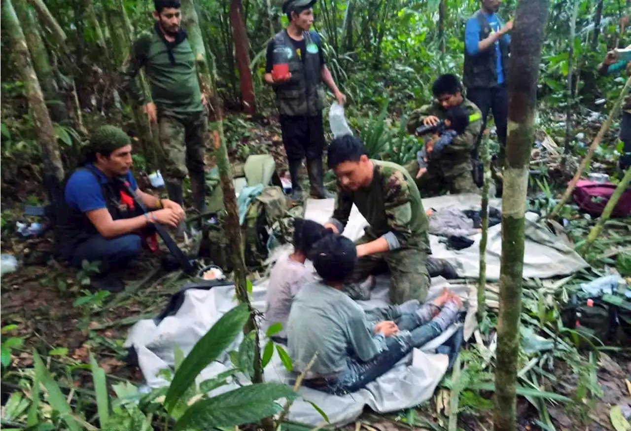 Hallan con vida a los cuatro niños desaparecidos hace 40 días en la selva de Colombia