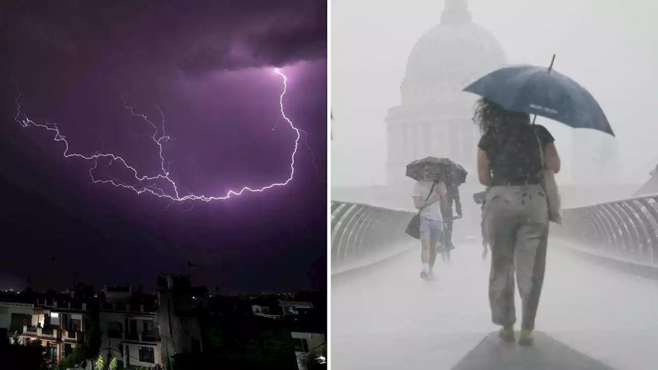 Met Office issues 16-hour weekend thunderstorm warning with hail forecast for swathes of the UK