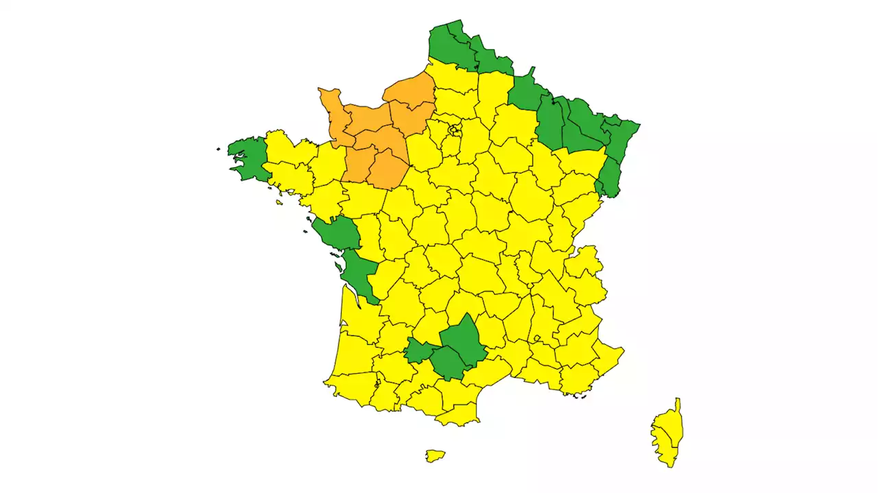 Sept départements déjà en vigilance orange aux orages, peut-être plus dans la journée