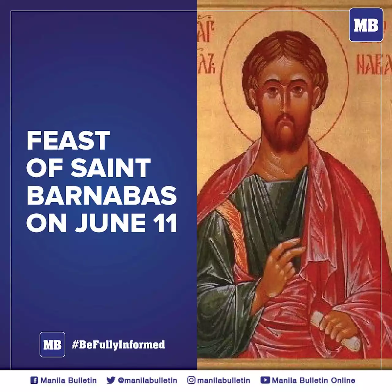 Feast of Saint Barnabas on June 11