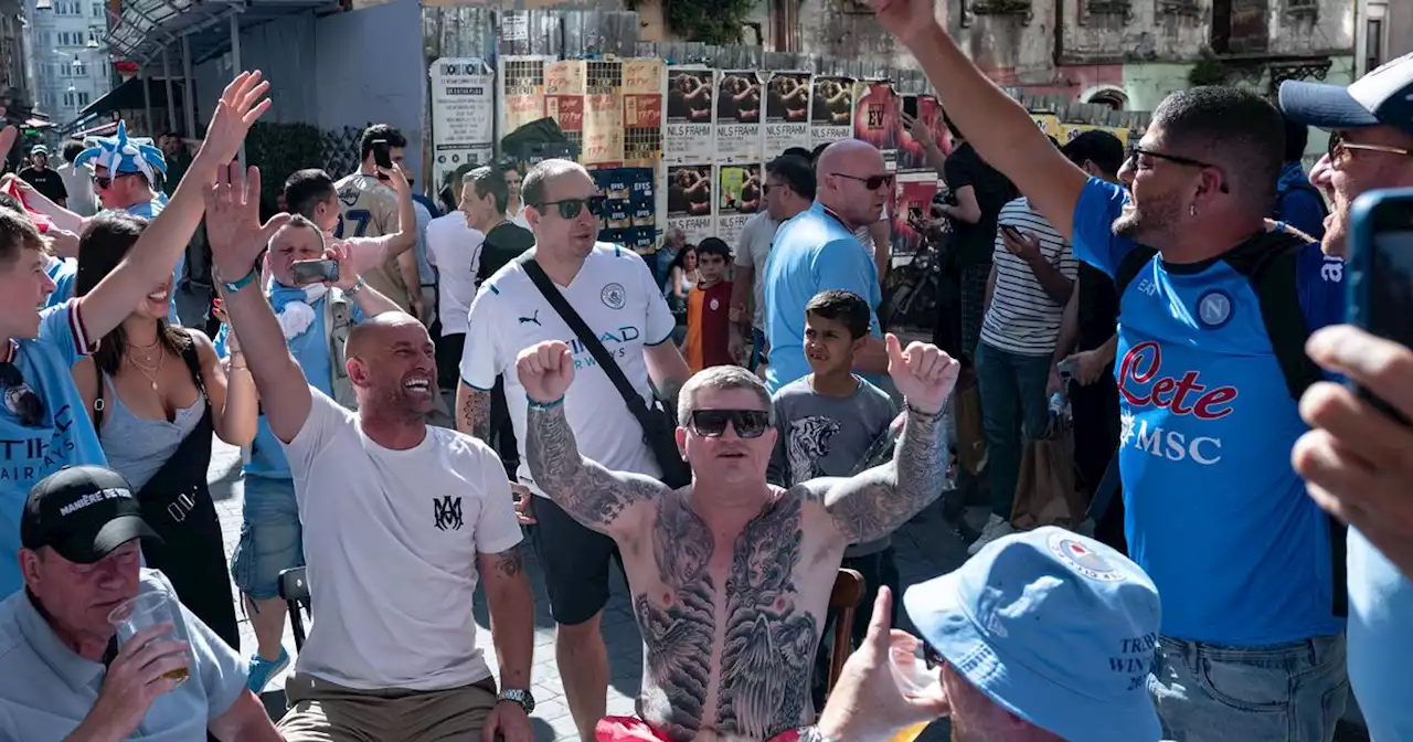 Ricky Hatton among Manchester City fans soaking up the sun in Istanbul