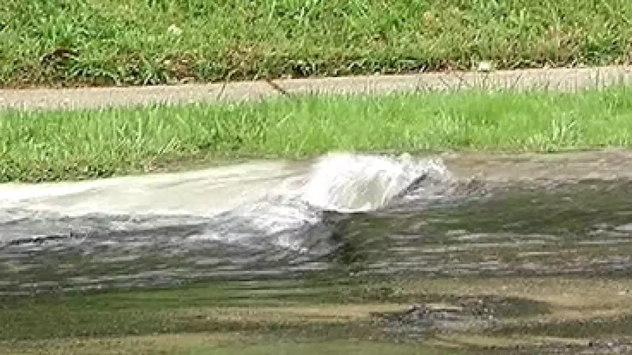 Crews working to repair a water main break in the Mayfair section of Philly