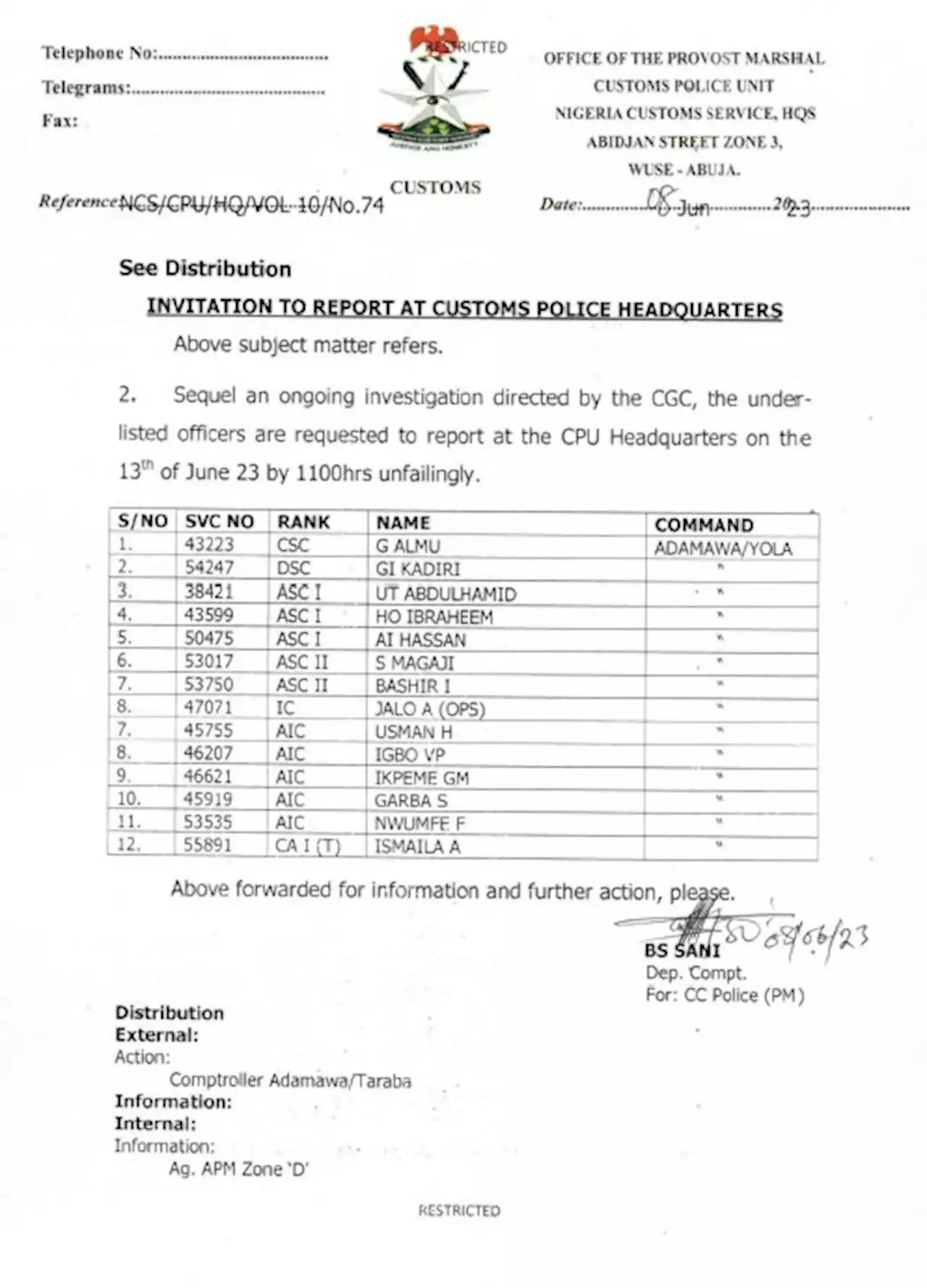 EXCLUSIVE: Nigeria Customs Service To Grill 12 Officers Allegedly Involved In Petrol Smuggling Business To Cameroon, Chad, Other African Countries | Sahara Reporters