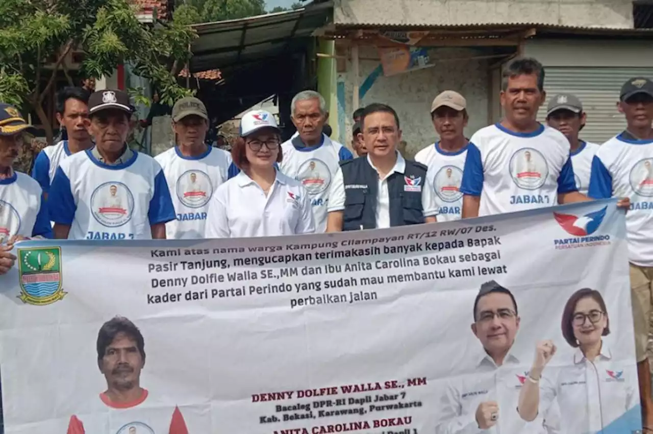 Gerkindo Perbaiki Jalan Rusak di Cikarang Pusat, Warga Cilampayan: Terima Kasih Perindo