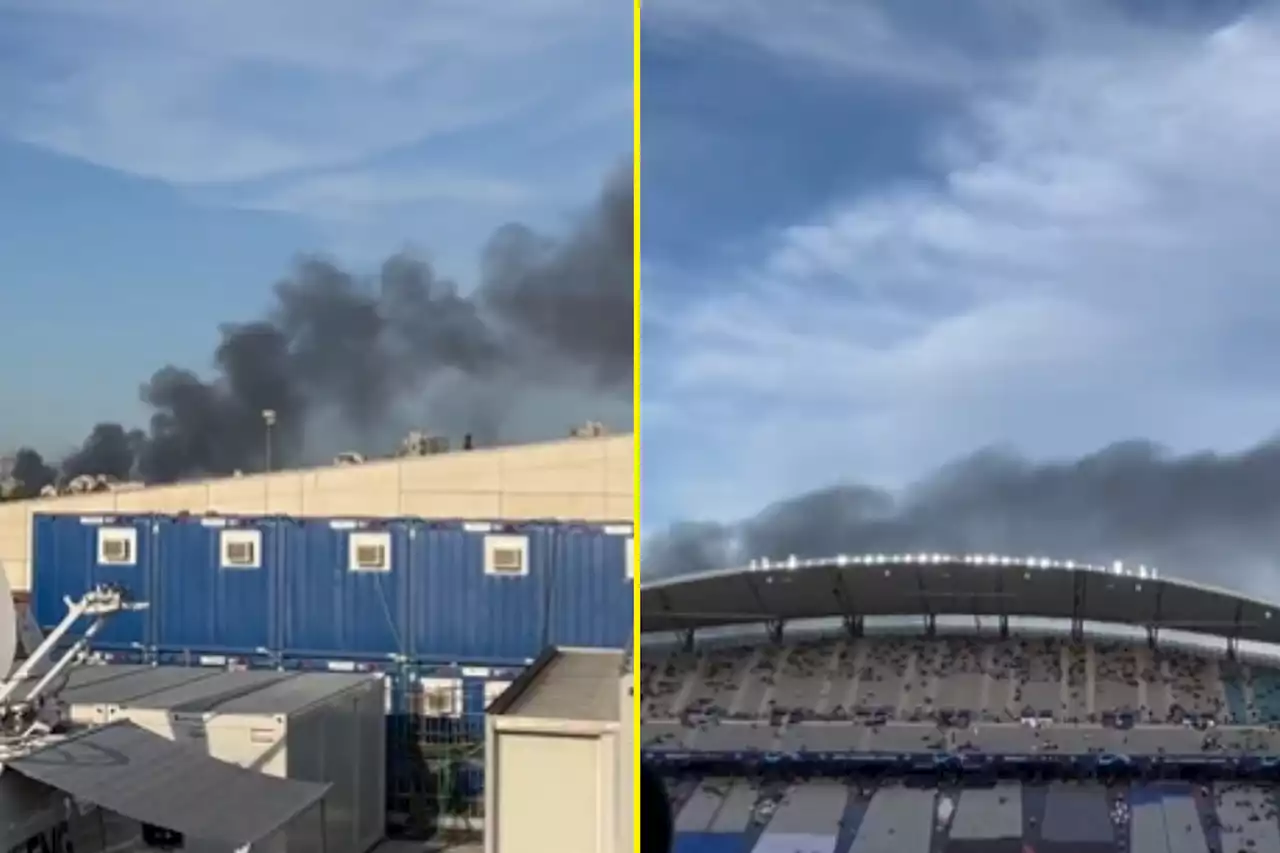 Smoke reaches Champions League final stadium from nearby fire hours before kick-off