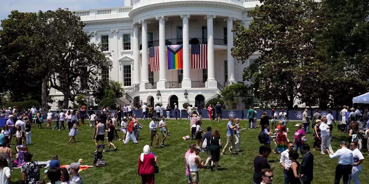 Biden marks LGBTQ+ Pride Month with celebration on White House South Lawn