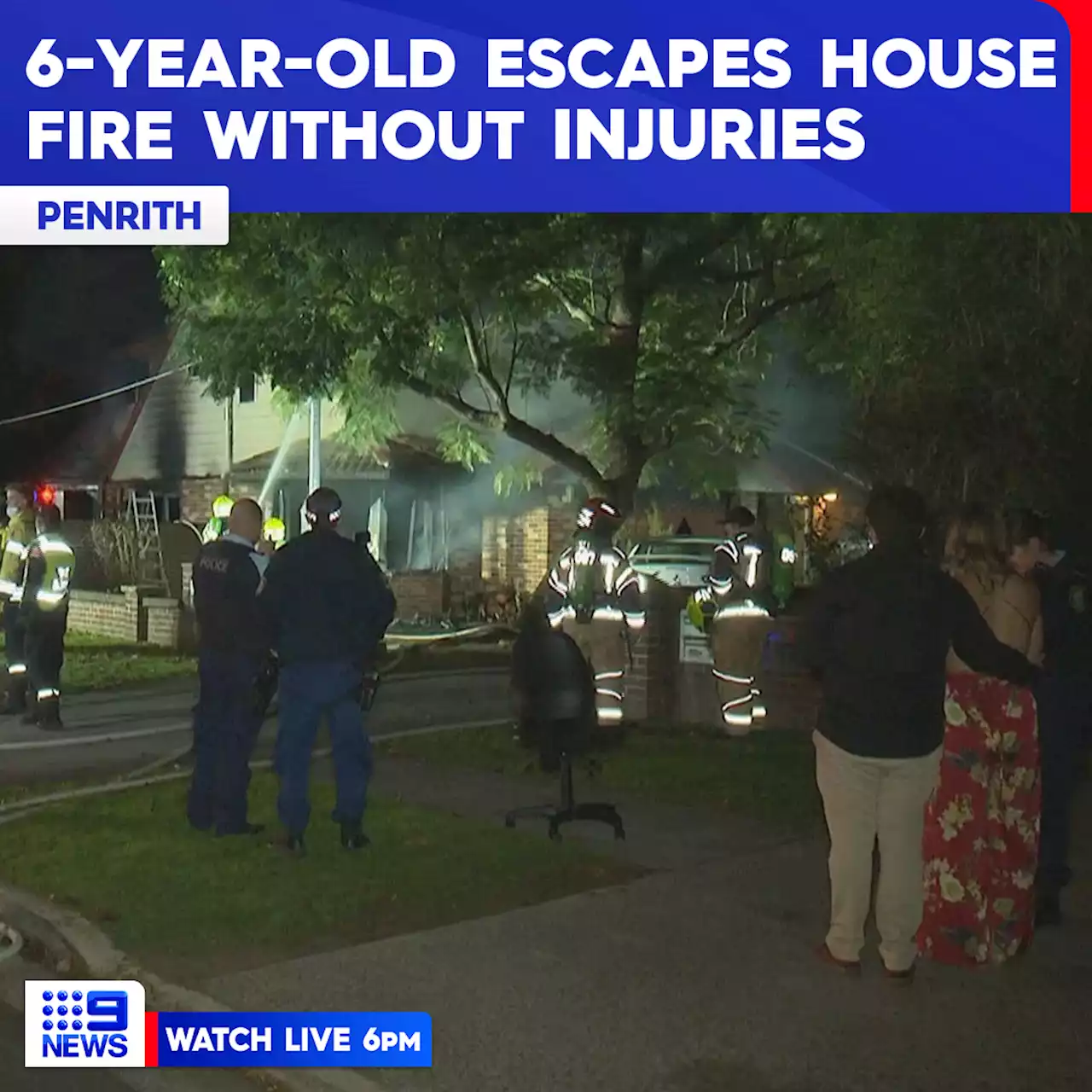 Six-year-old escapes burning Sydney home