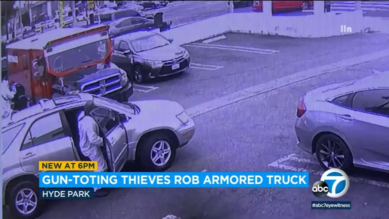 Armored Brinks truck has $15K stolen in armed robbery in broad daylight: VIDEO shows