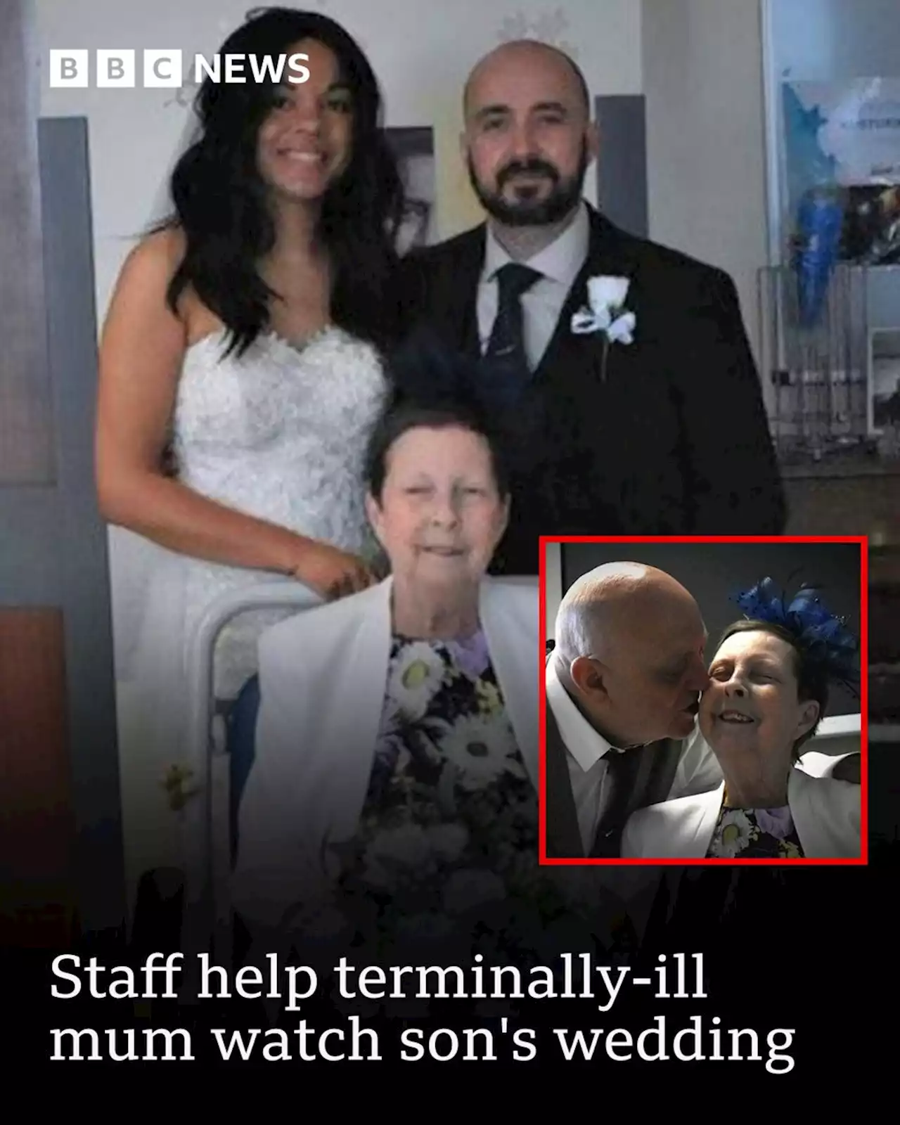 Nottingham hospital staff help terminally-ill mum watch son's wedding