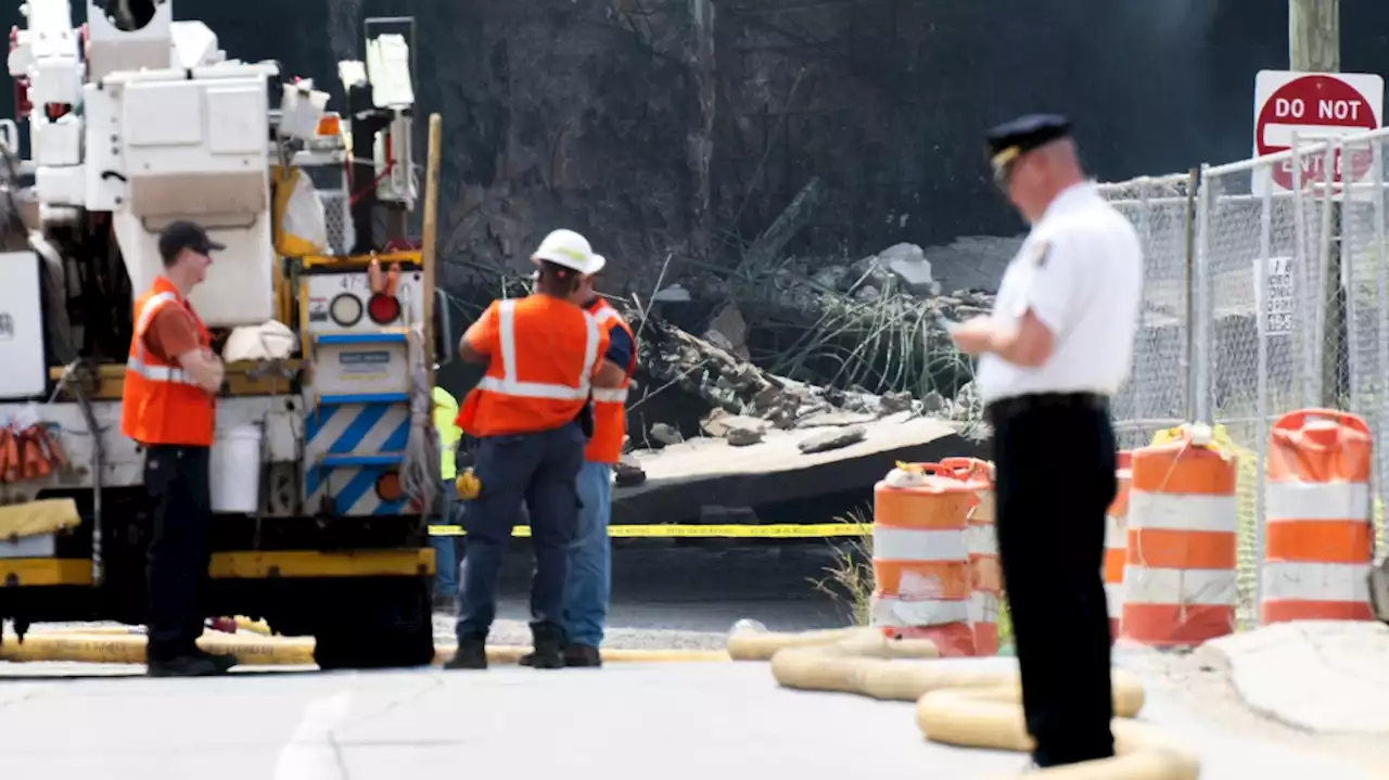 Elevated section of heavily travelled I-95 collapses in Philadelphia