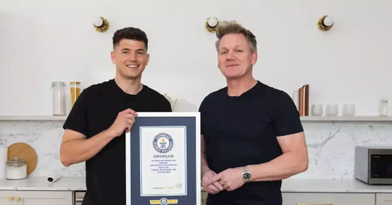 Gordon Ramsay helps creates largest beef wellington weighing same as young boy