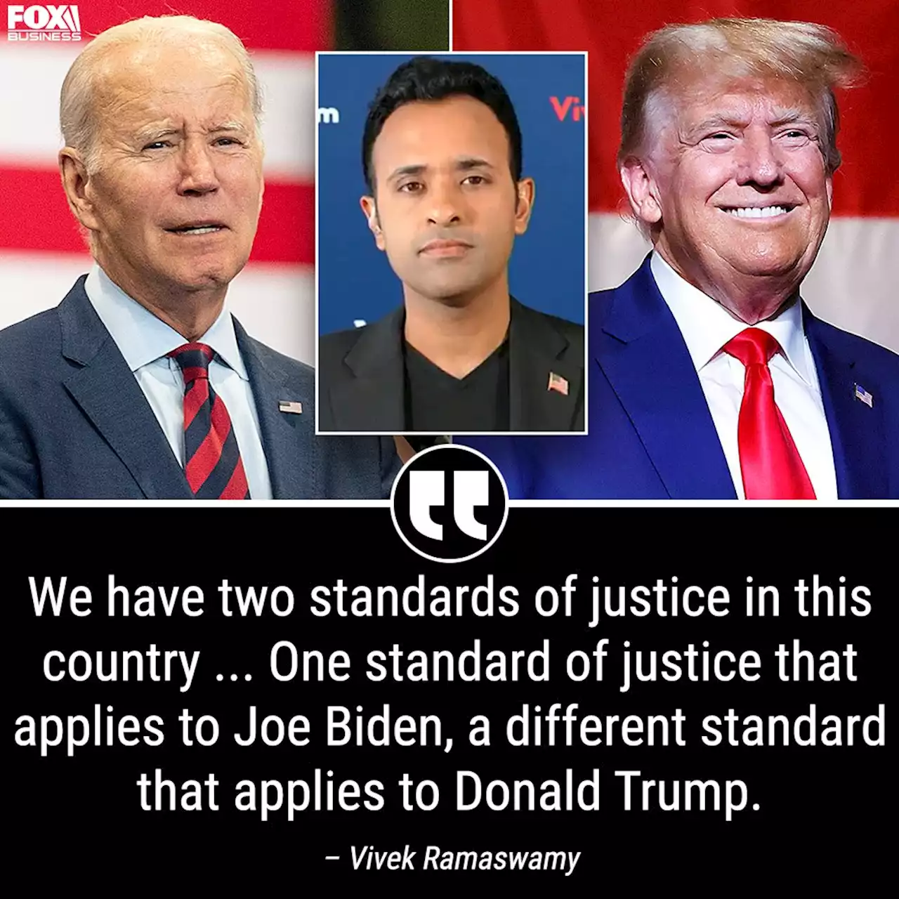 There are different standards of justice for Trump and Biden: Vivek Ramaswamy | Fox Business Video