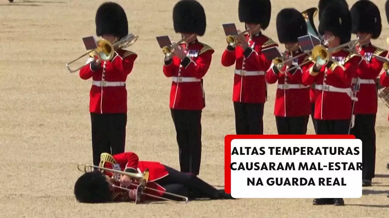 Guardas desmaiam devido ao calor durante evento com príncipe William em Londres; VÍDEO