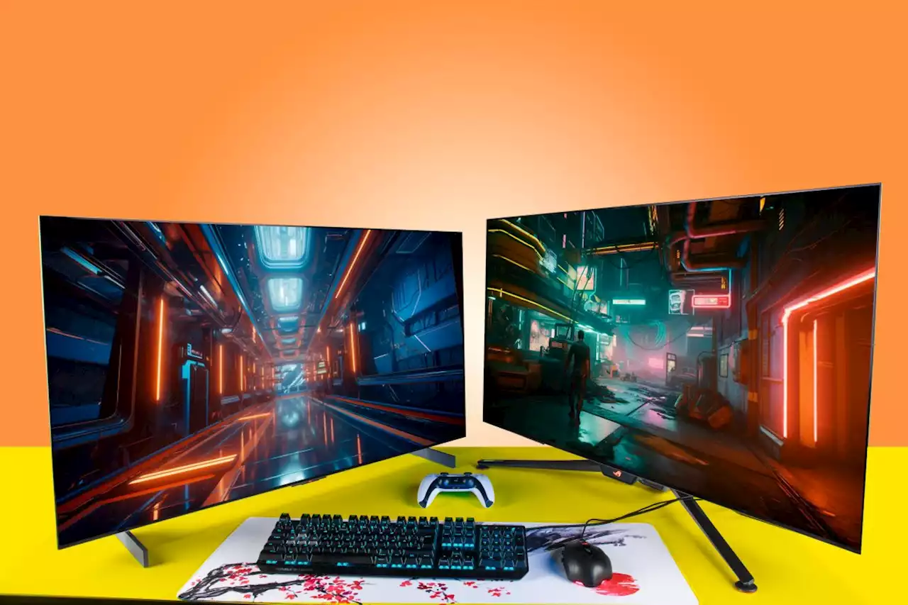 Gaming-Displays im Vergleich: Asus ROG-Monitor und LG OLED-TV